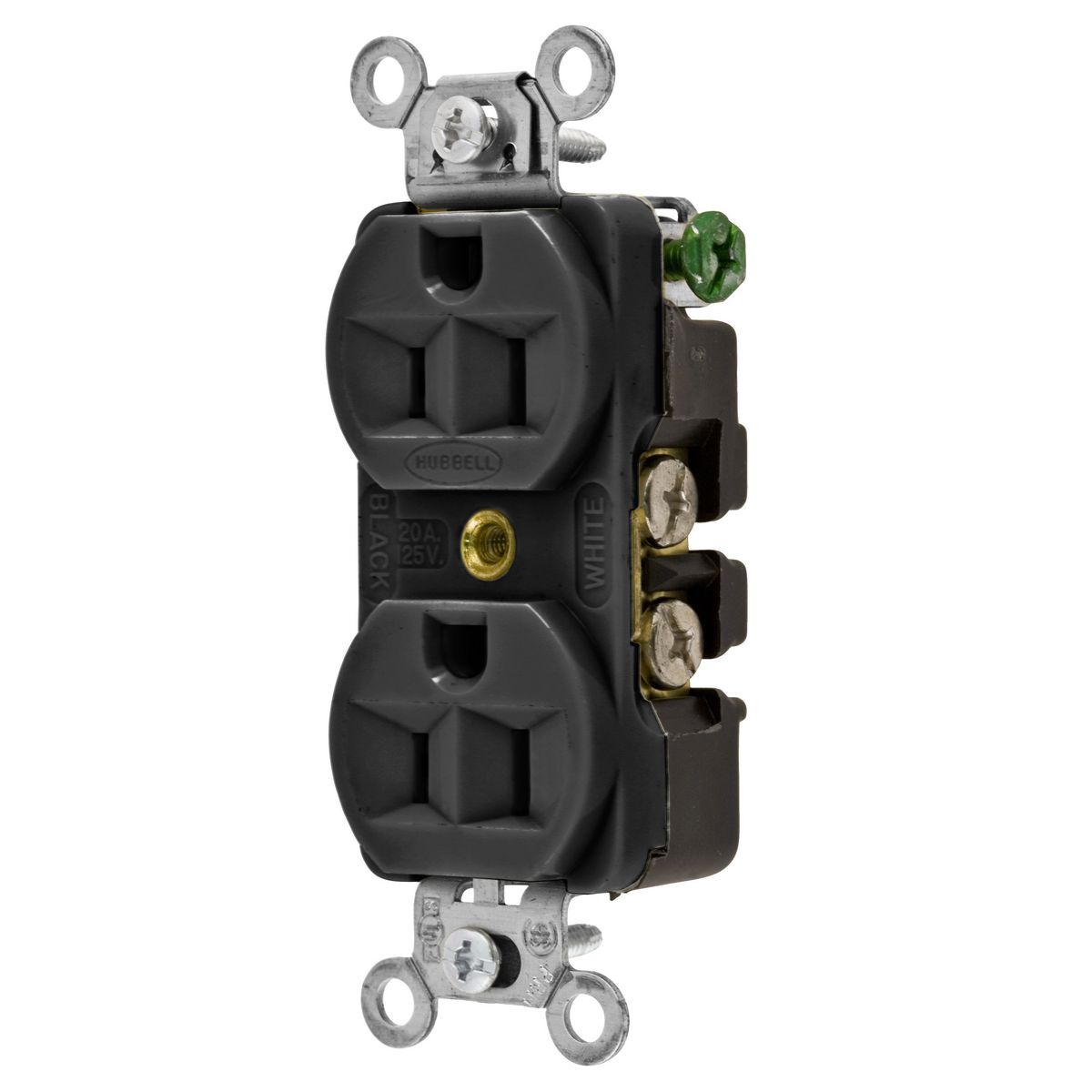 5262BLK Duplex Receptacle Hubbell Wiring Device-Kellems