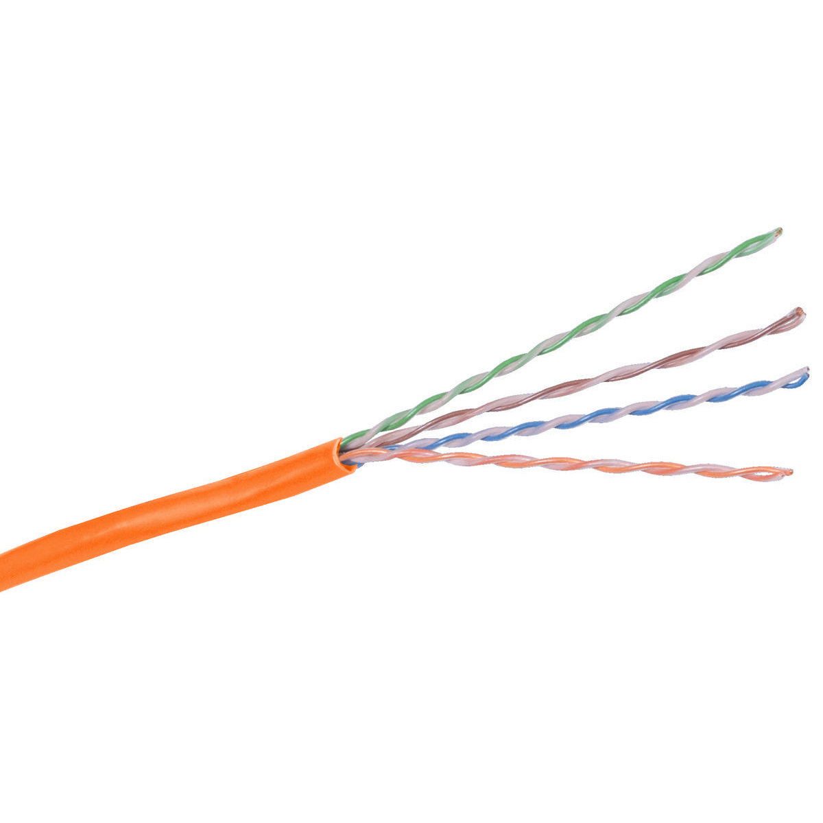 Cable, Cat5E, Plenum Rated, 300MHz, Relex, Orange C5ERPOR Hubbell
