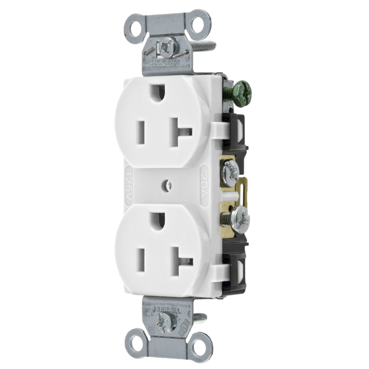 CR20WHI Duplex Receptacle Hubbell Wiring Device-Kellems