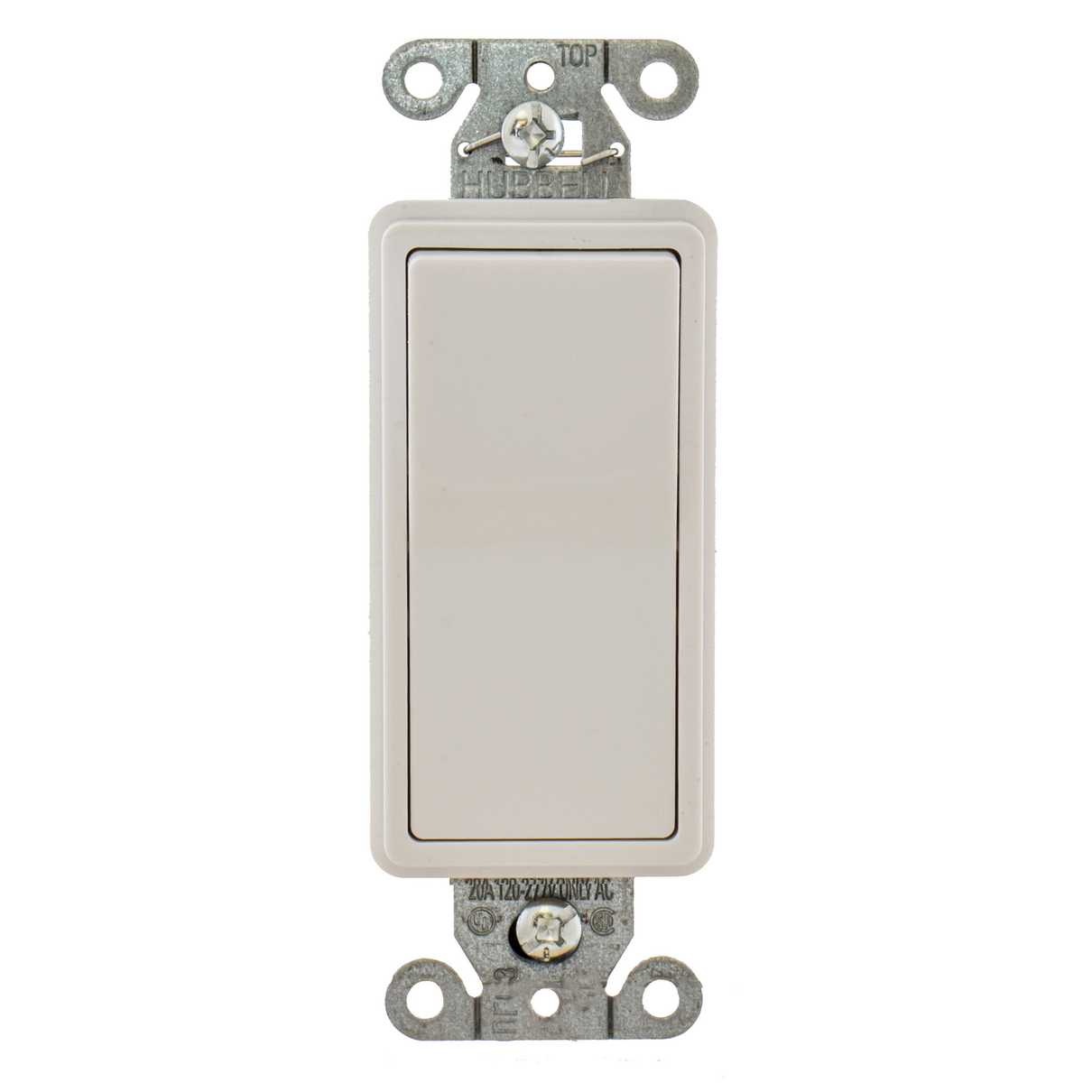 Details about   Hubbell DS120W Style Line White Decorator Switch Single Pole 20A 120/277VAC NEW 