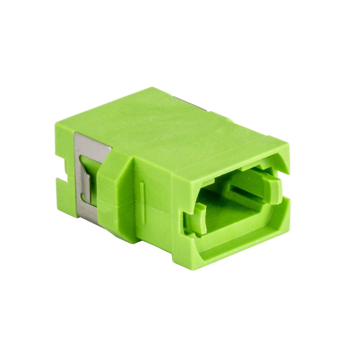 Fiber Adapter, MPO, Snap-Fit, Green, 6 Pack | FANMTPGN | Hubbell