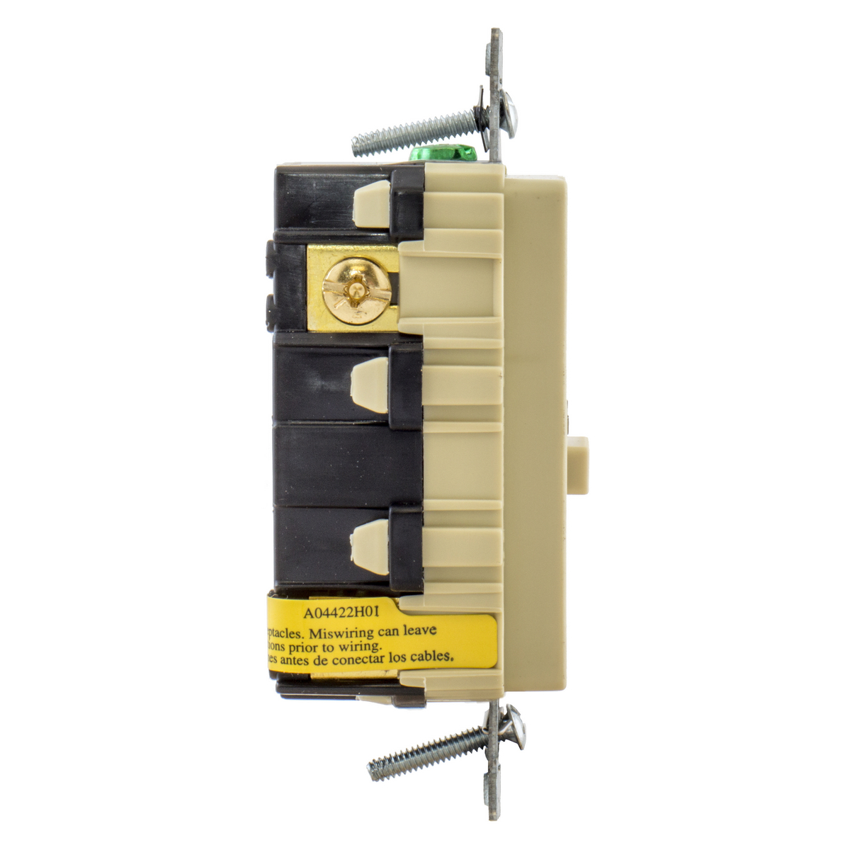 Details about   GFCI Receptacle,20A,125VAC,5-20R,Ivory HUBBELL WIRING DEVICE-KELLEMS GFRST83I 