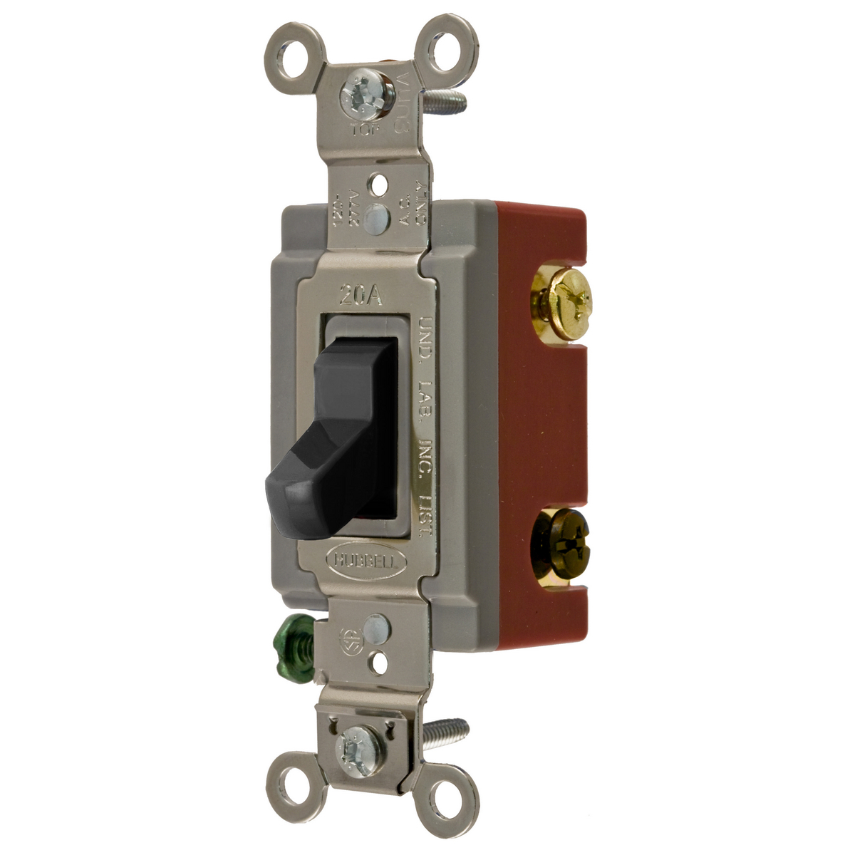 Product image for Hubbell HBL1224BK 20 Amp 120/277 VAC 4-Way Black Toggle Switch