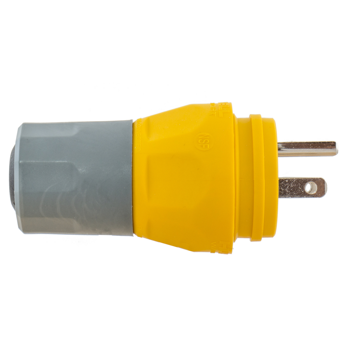 HUBBELL WIRING DEVICE-KELLEMS HBL14W47A Watertight Plug,5-15P,15A,125VAC,Yellow 