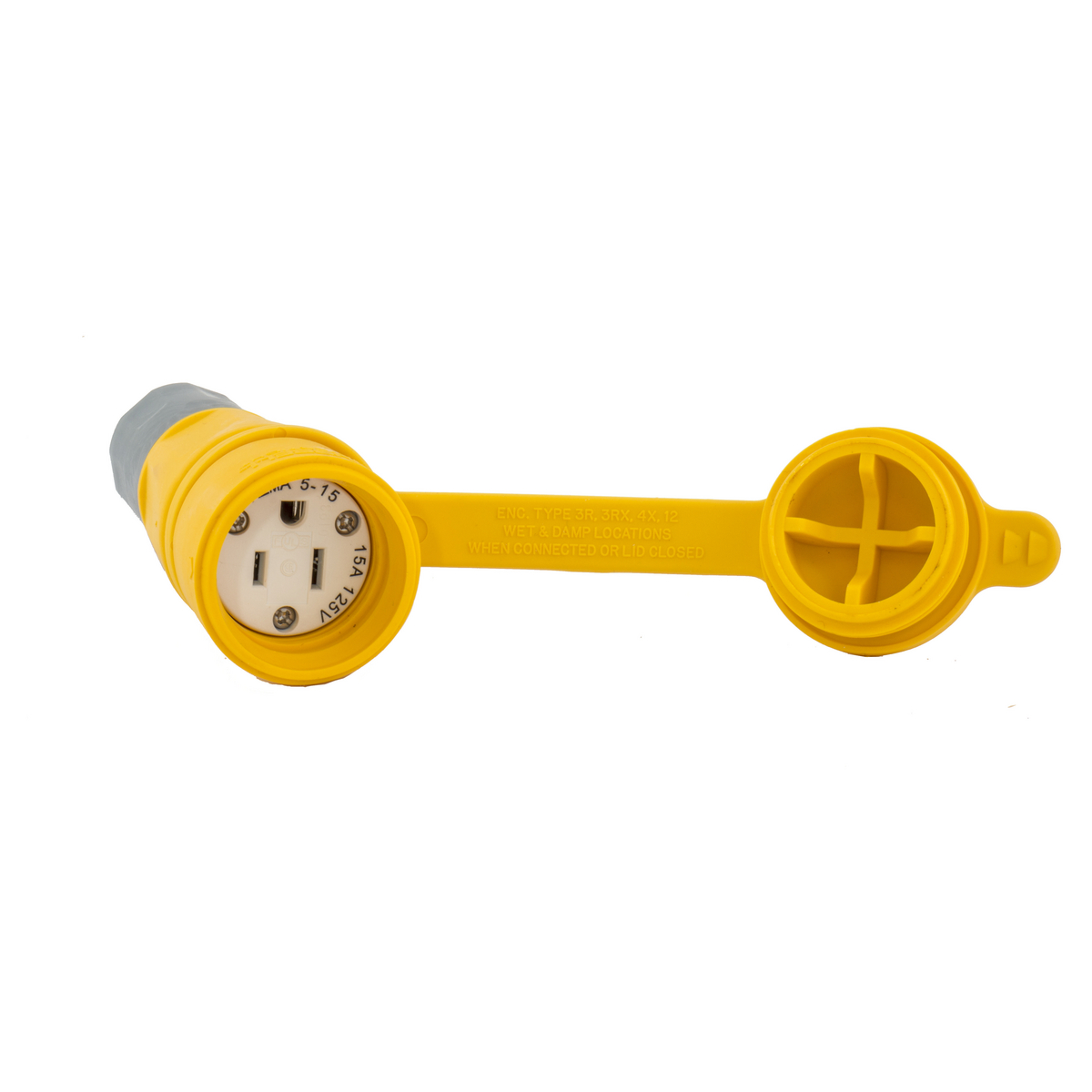 Hubbell ELASTOGRIP Watertight Female Connector Body # HBL15W47 125v for sale online 