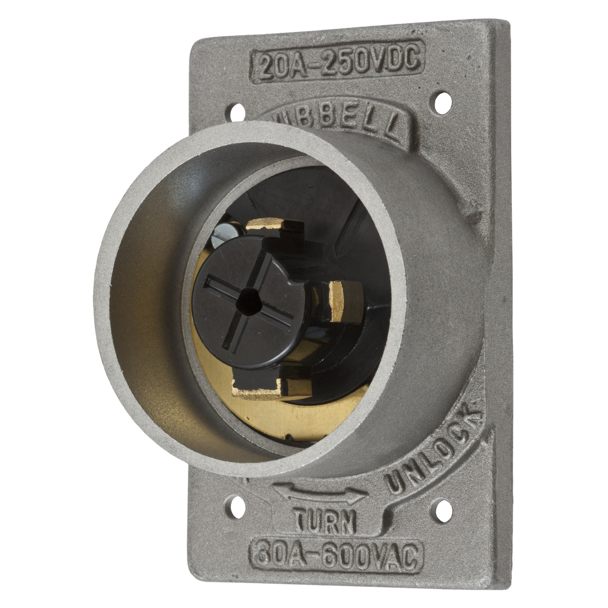 H/LOCK INLET, 30A 600V, 3P4W