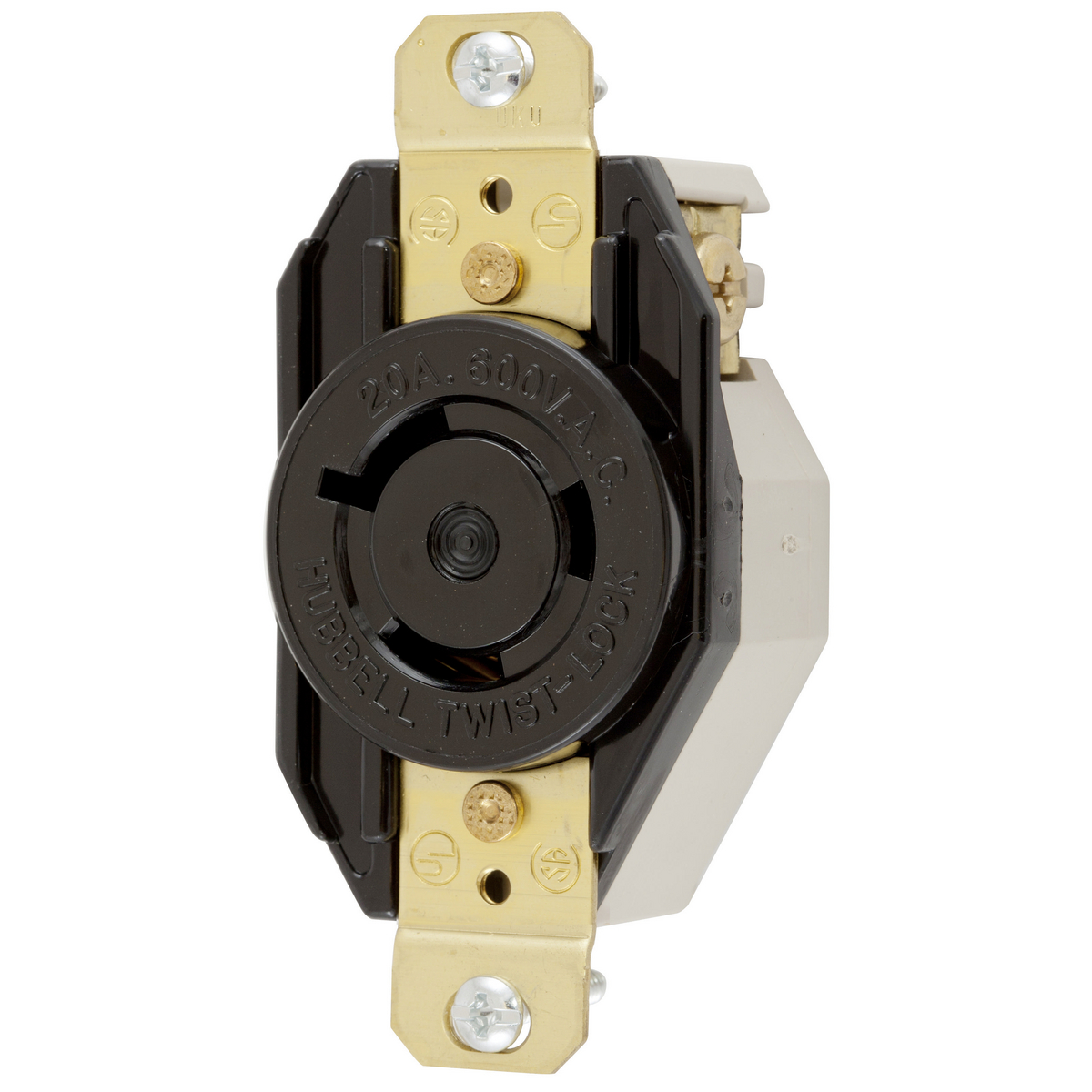 Product image for Hubbell HBL2350 Locking Receptacle, 20A 600V, L9-20R, BK