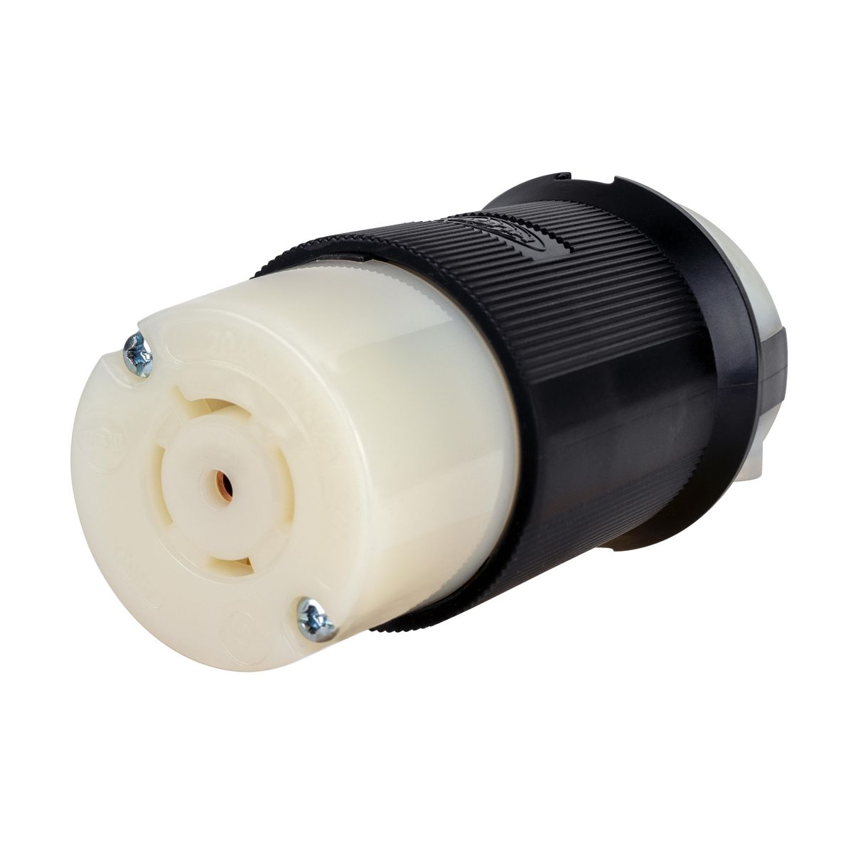 Edgeconnect™ Twist Lock® Female Connector Body 20a 3 Phase Wye 120208v Ac Black And White