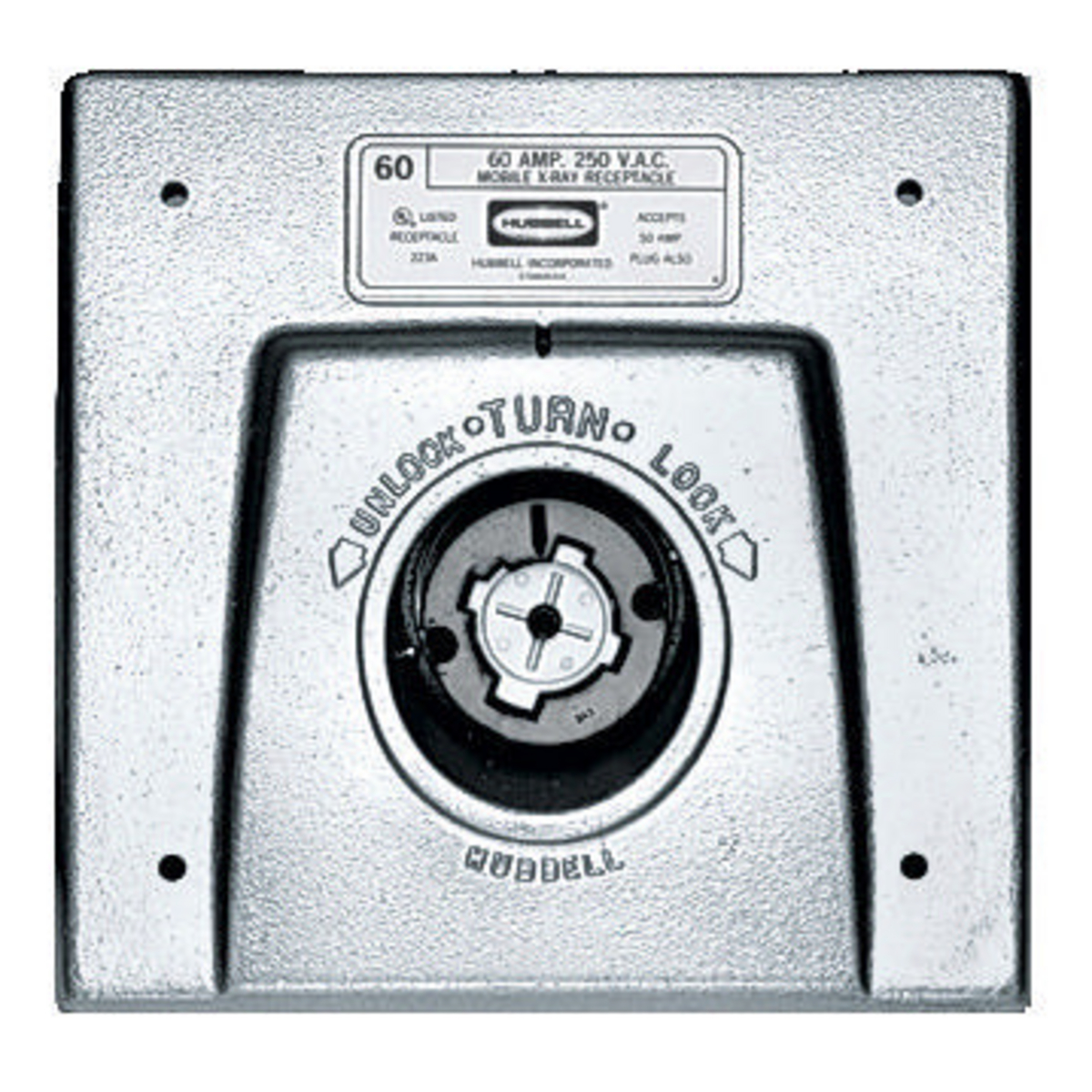 Product image for HCI HBL25503 H/LOCK RCPT, 2P3W, 50A