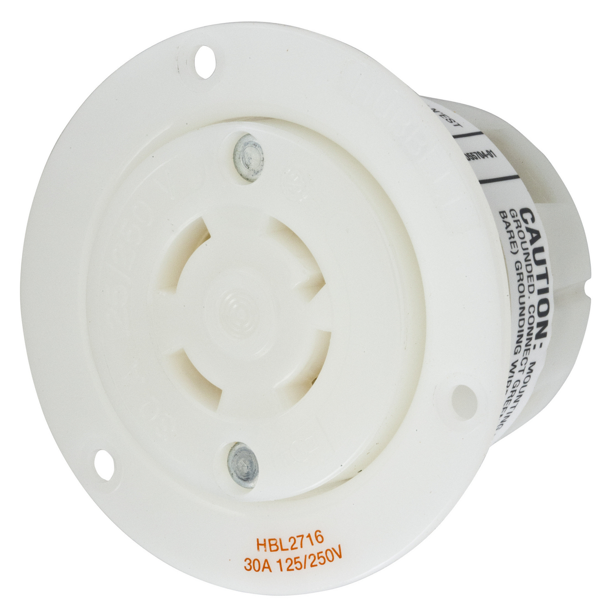 HBL2716 Locking Flanged Receptacle Hubbell Wiring Device-Kellems