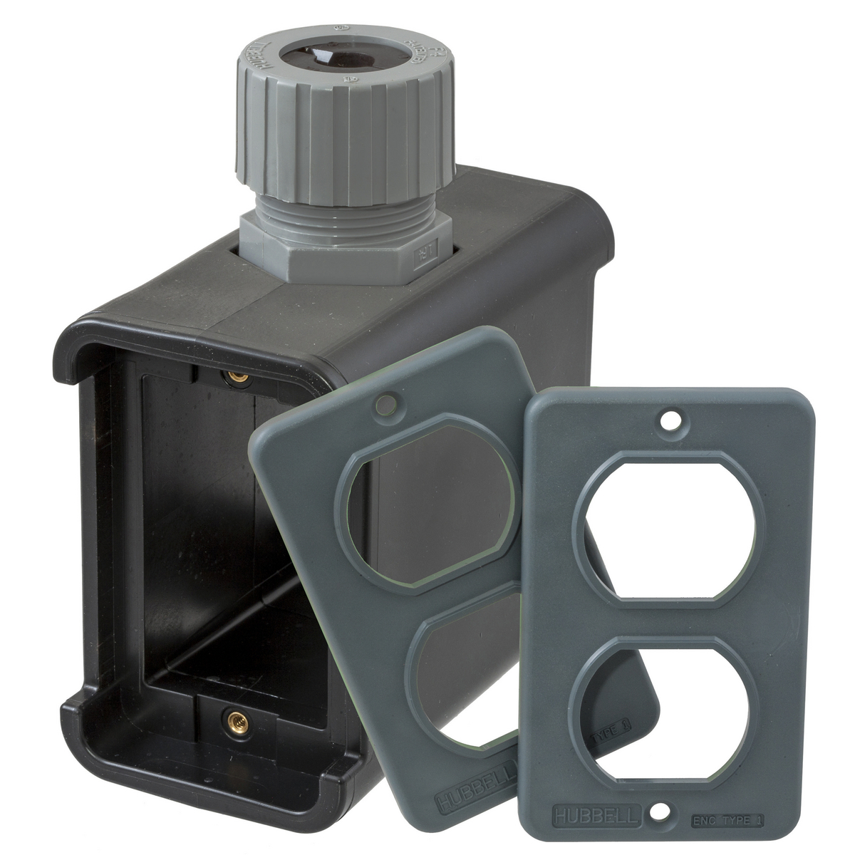 Product image for HWDK HBL3000BK PORT OUTLET BOX WITH