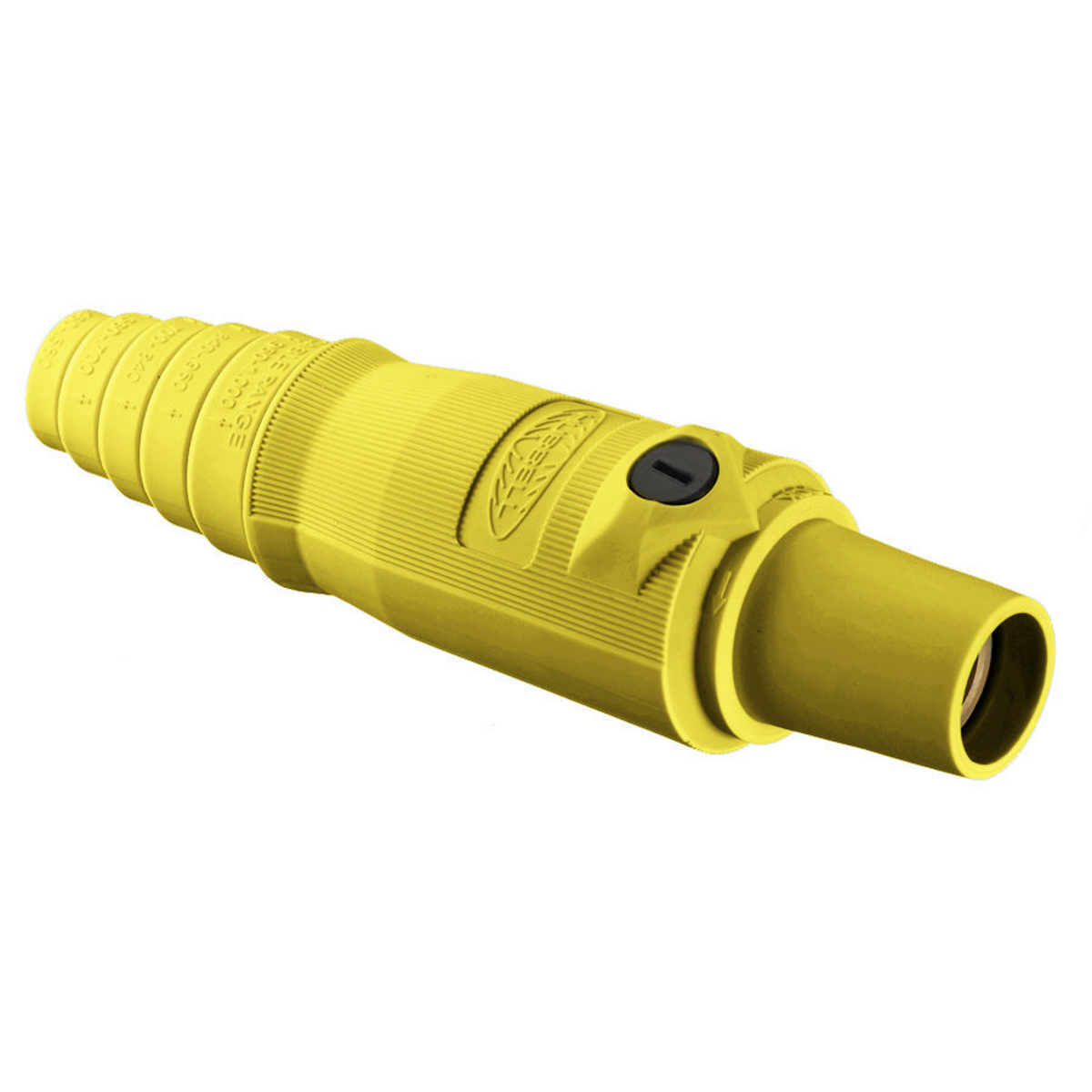 Product image for Hubbell HBL300FY Single Pole, 300A FeMale Plug, YELLOW