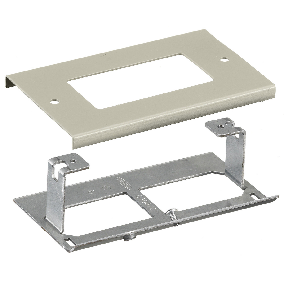 Product image for Hubbell HBL3048RIV Raceway, PLT, Receptacle OPEN, HBL3000 SER, IV