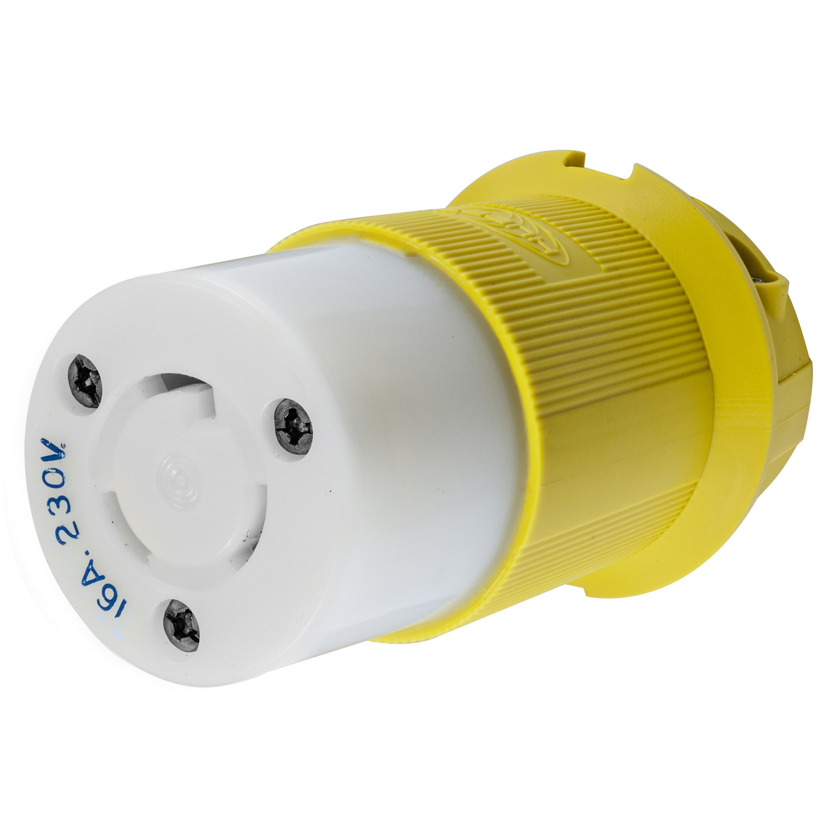 230V, | Twist-Lock®, 2-Pole Device Female 16A Corrosion Yellow | - 3-Wire Wiring Marine HBL316CRCX Kellems Products, Connector, Grounding, Resistant,