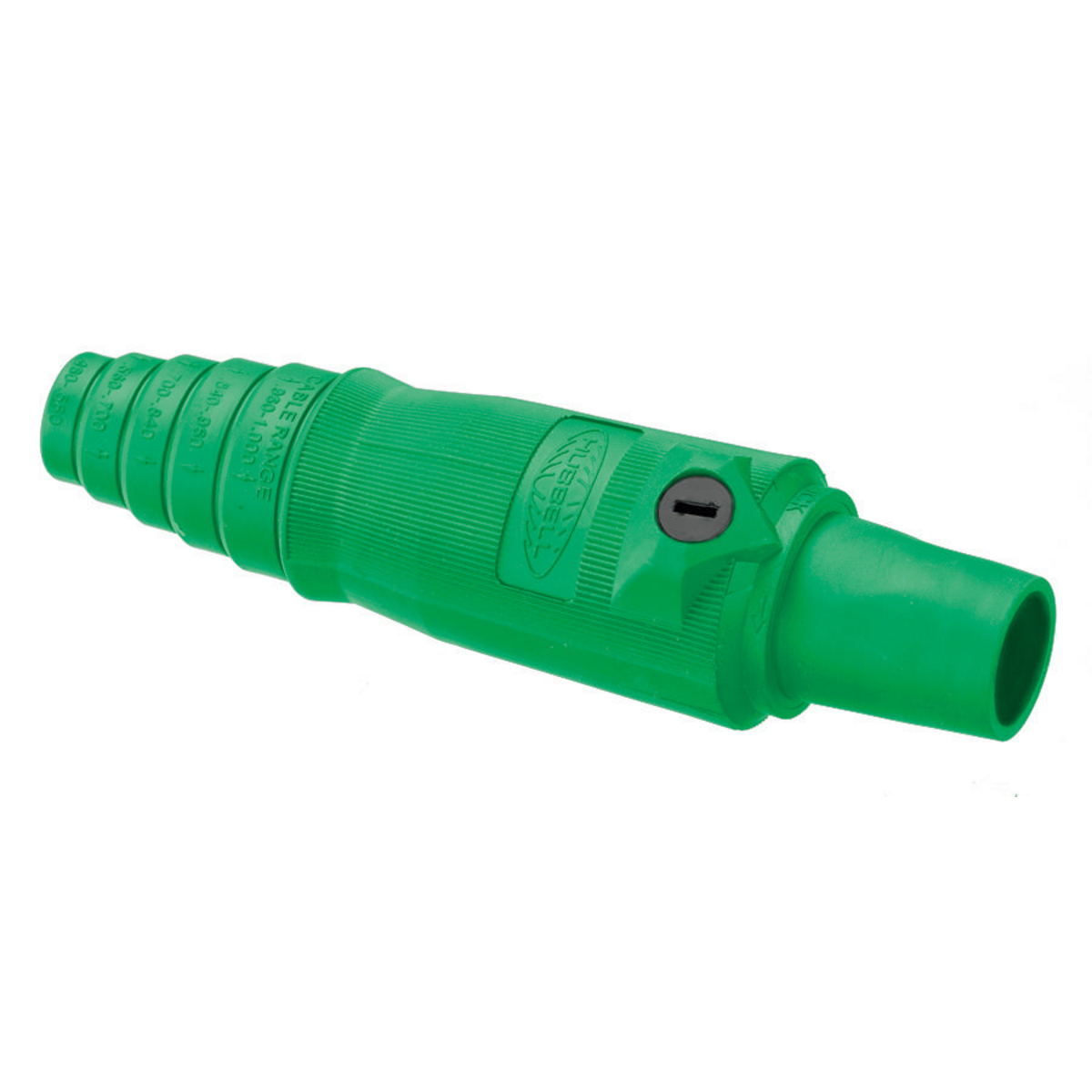 Product image for Hubbell HBL400FGN 400 Amp 600 VAC 250 VDC 1-Pole Green FeMale Plug