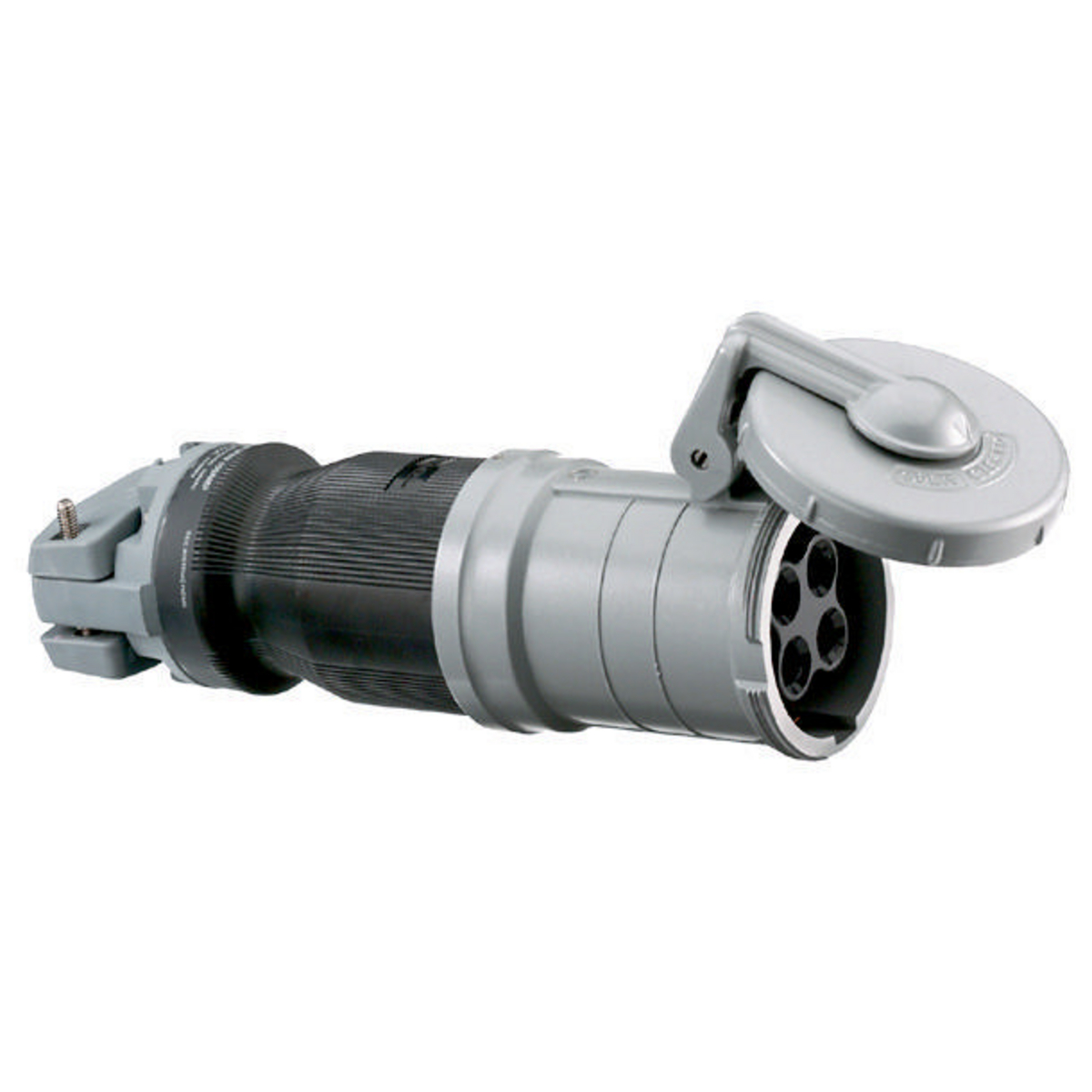 Product image for Hubbell HBL4100CS2W 100 Amp 600 VAC 200 VDC 3-Pole 4-Wire Style II Watertight IEC Pin and Sleeve Connector