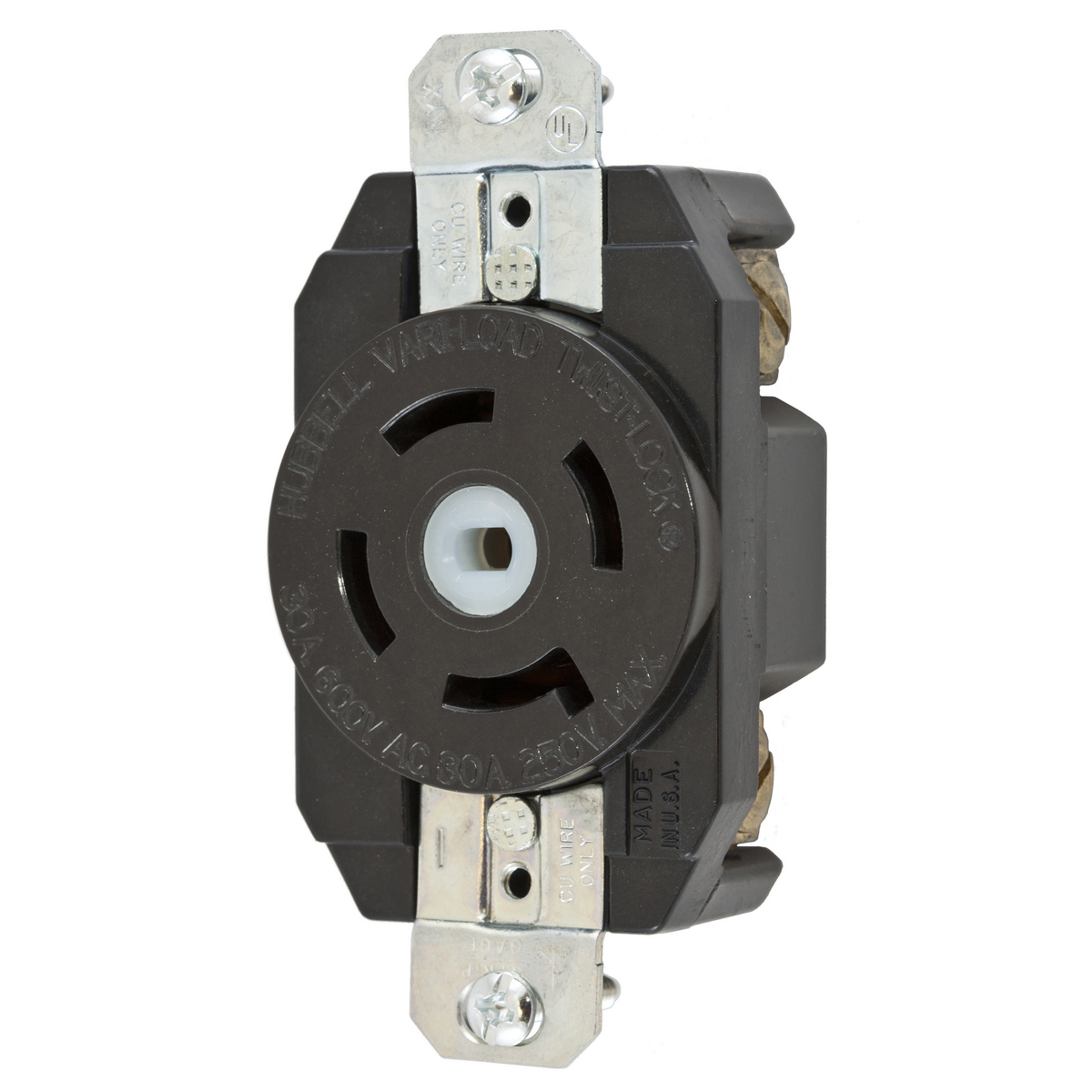 Hubbell Twist-Lock Receptacle – 50A 250V 3-Phase CS8369 – With Enclosure