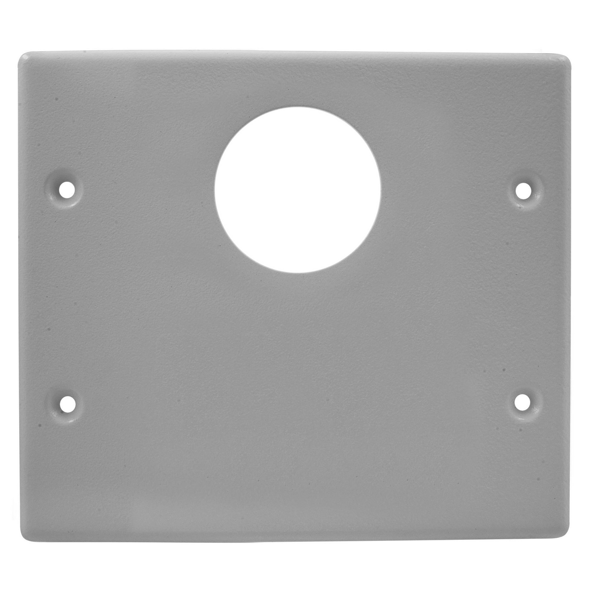 Product image for Hubbell HBL4747JXGY HBL4750 Gray 2-Gang Round Receptacle Blank Raceway Cover Plate