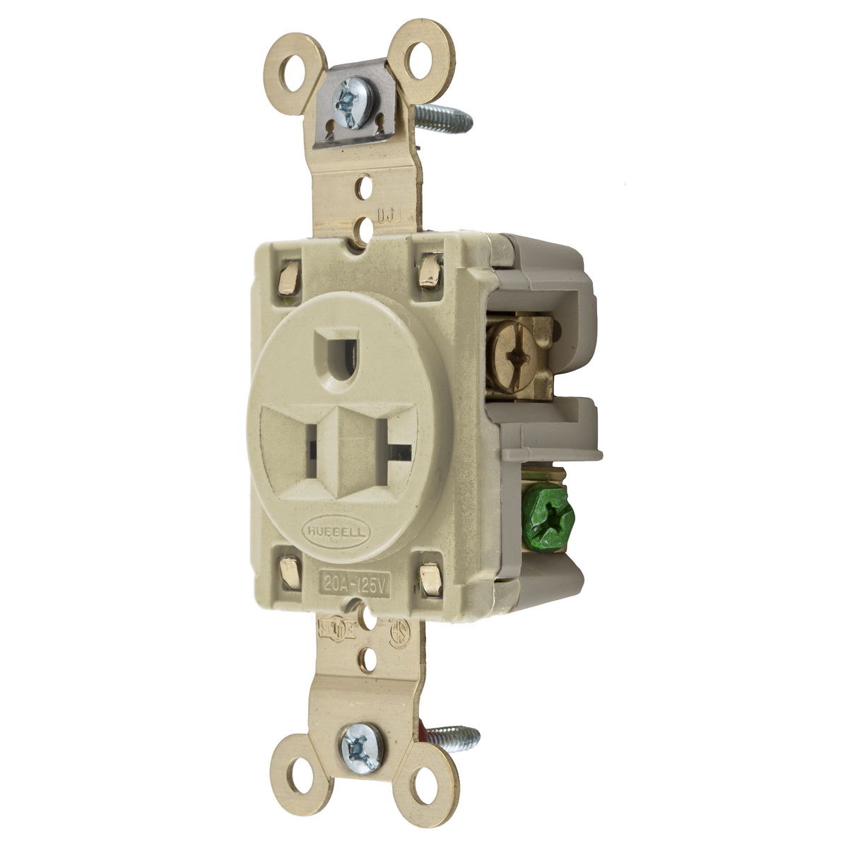 Hubbell Wiring Combo Switch/Receptacle 15 Amps Ivory RC108I