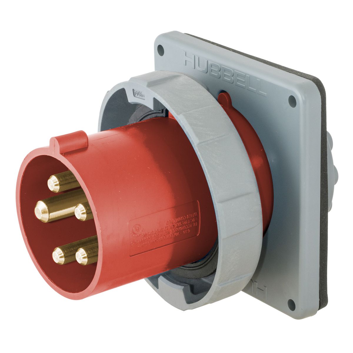 20A Iec Pin and Sleeve Inlet 480V Red 