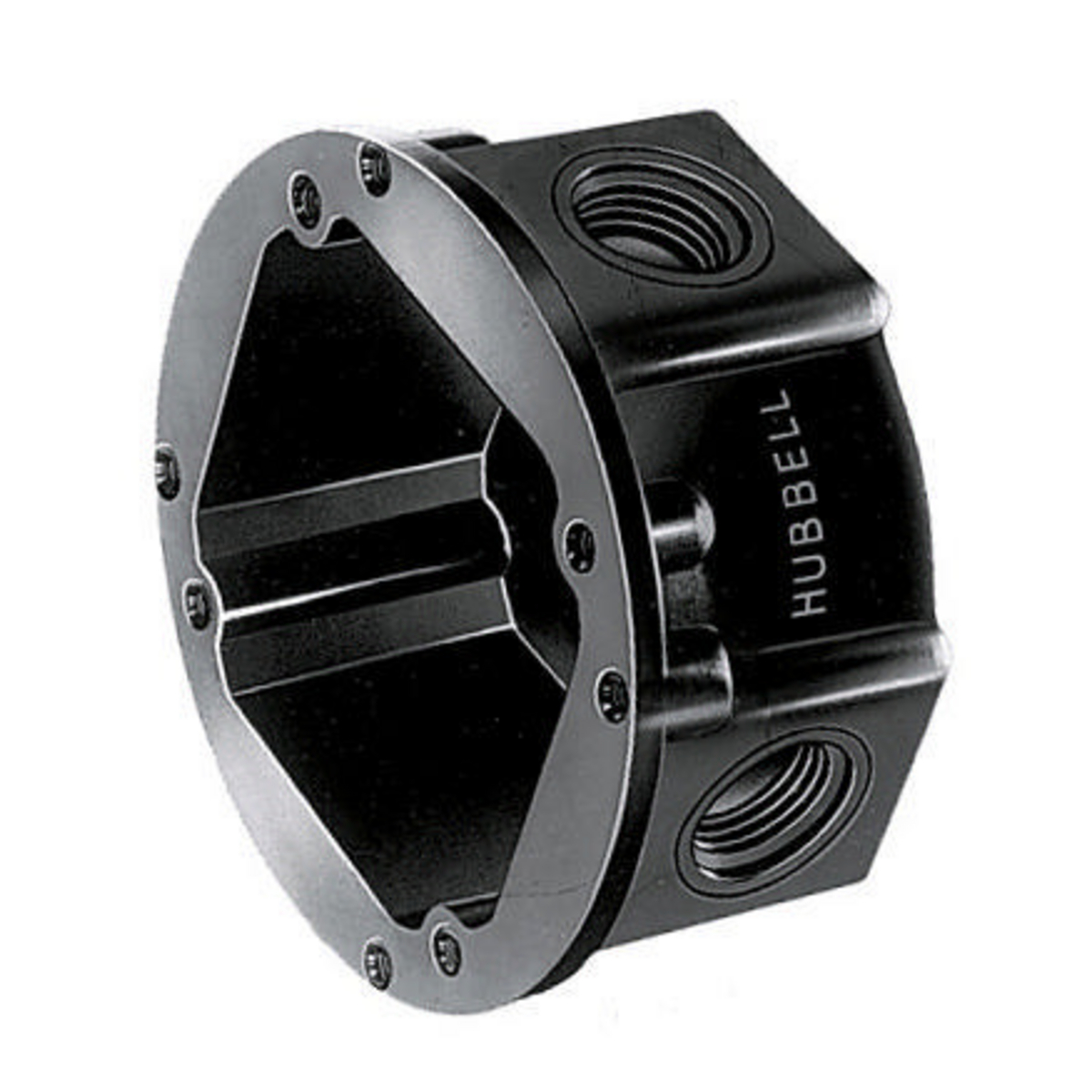 Product image for Hubbell HBL6081 JUNCTION BOX, BK PHENOLIC