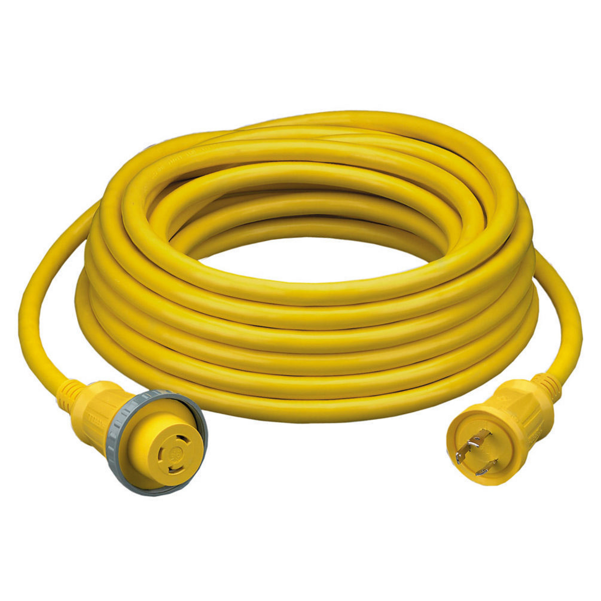 Locking Devices, Twist-Lock®, Marine Grade, Ship to Shore Cableset, 30A 125V,  2-Pole 3-Wire Grounding, L5-30, Yellow, HBL61CM05