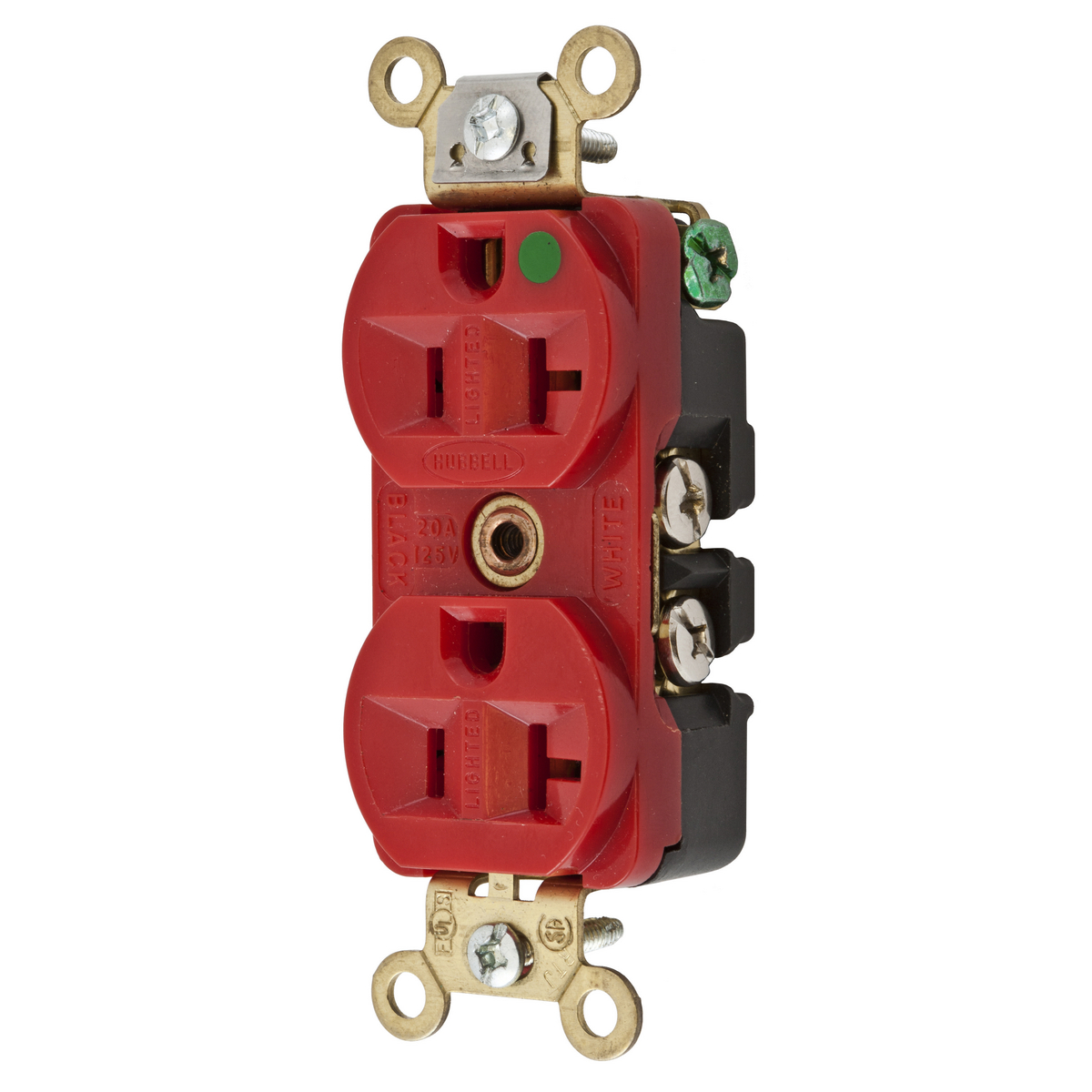 Details about   Hubbell HBL8300R 20 AMP 125V Hospital Grade Duplex Outlet Red W/ Ground Wire NB 