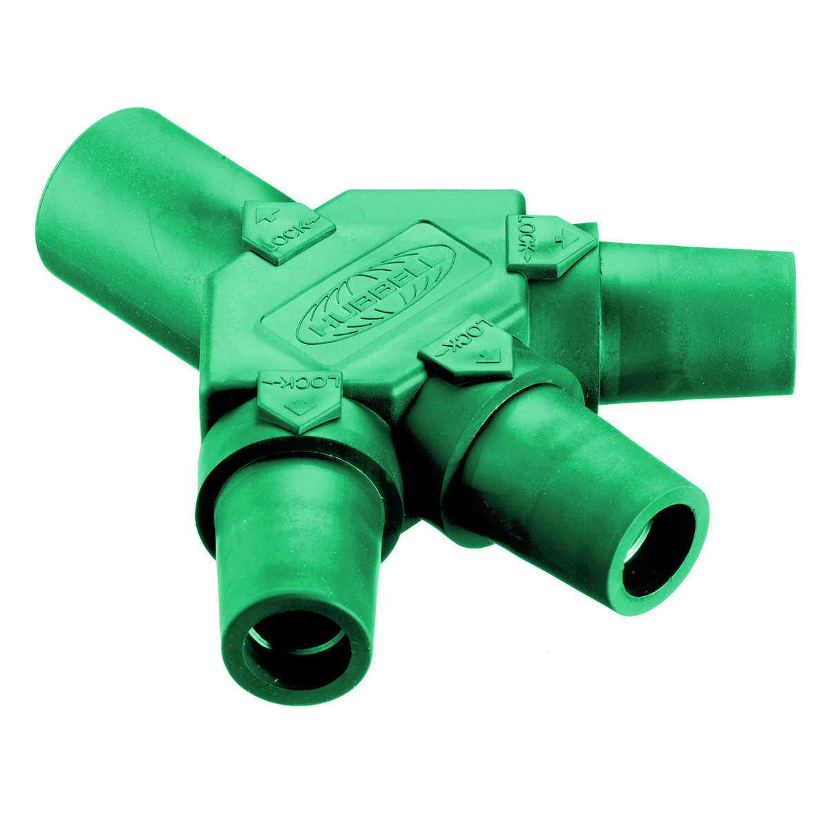 Product image for Hubbell HBLM3FGN Single Pole, TRI TAP, M-F-F-F, GREEN