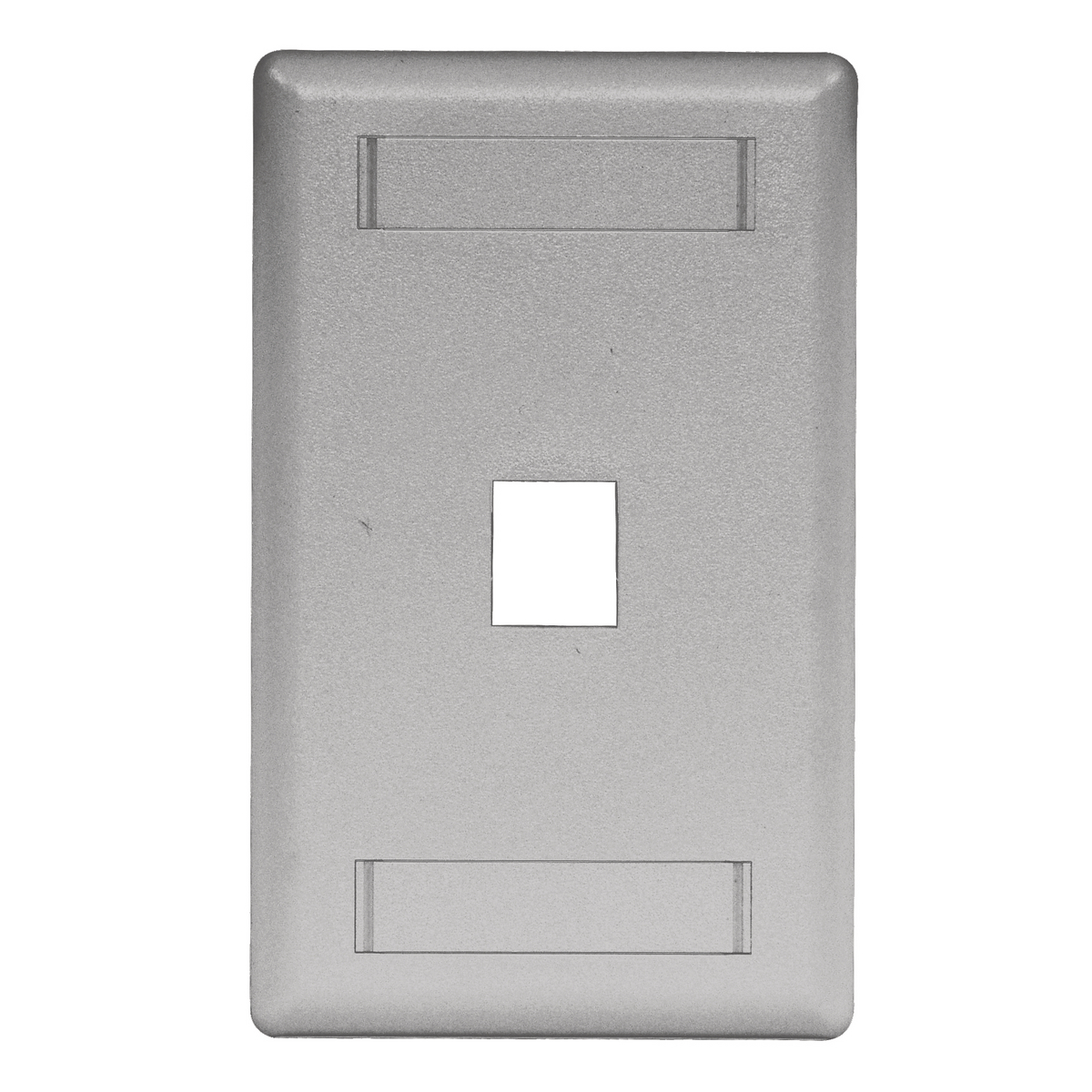 Product image for Hubbell IFP11GY 1-Gang Gray 1-Port Data Communication Face Plate