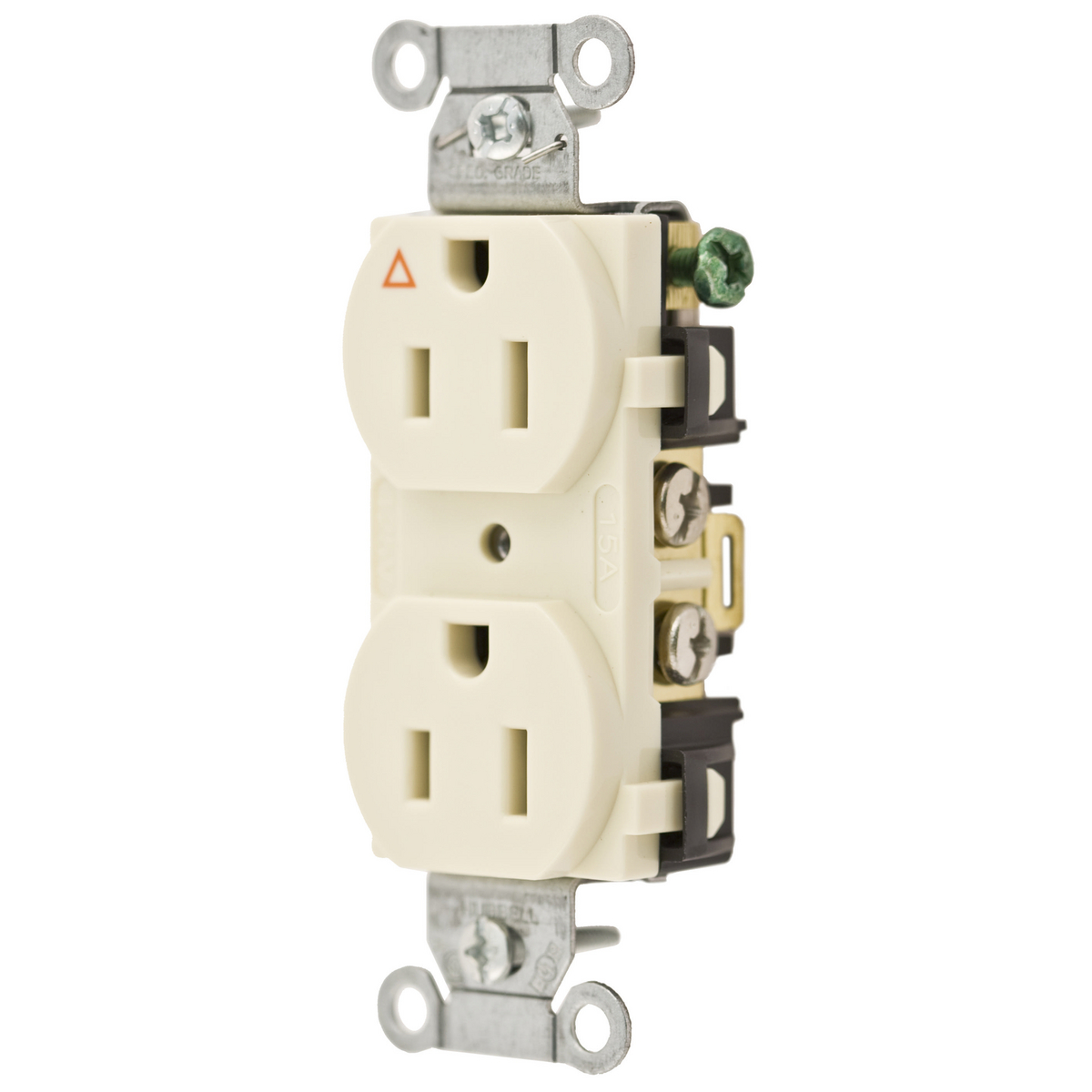 Product image for Hubbell IG5252ALCOMM 15A SIDE & BACK WIRED IG DUP AL