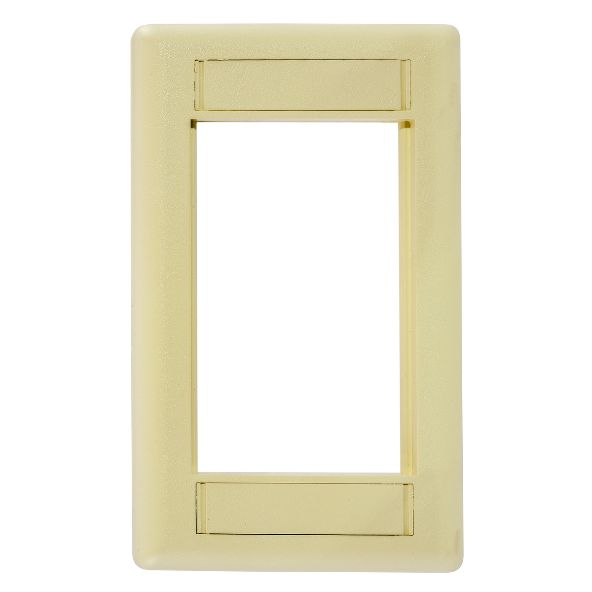 Product image for Hubbell Wiring Devices IMF1EI 1-Gang Ivory Modular Face Plate Frame
