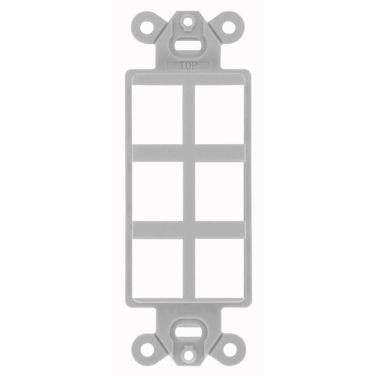 Product image for Hubbell ISF6GY 1-Gang Gray 6-Port Face Plate