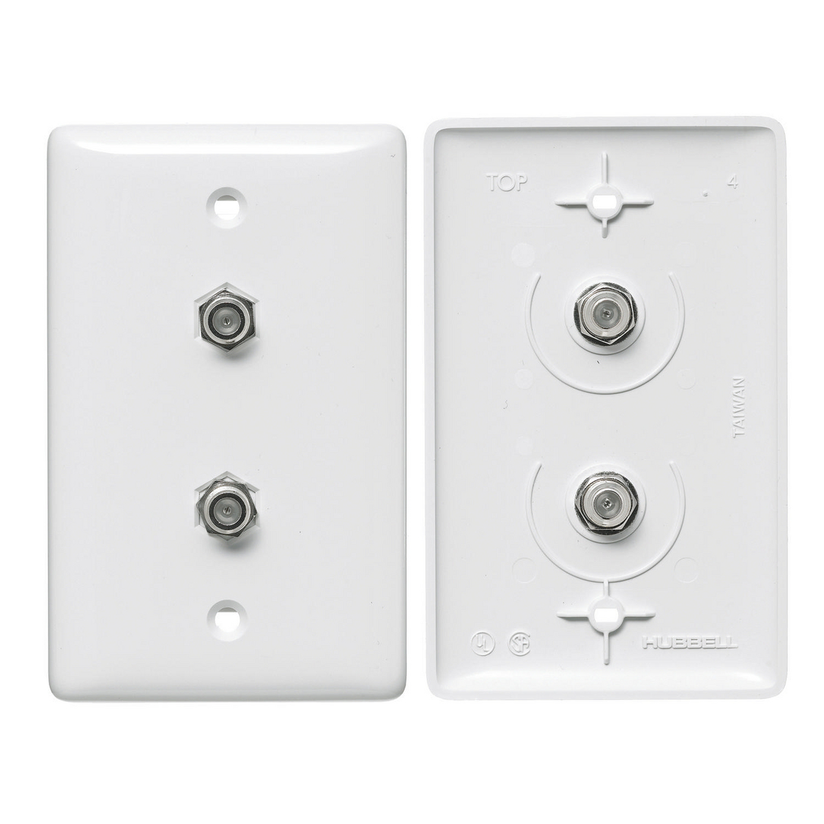Product image for HWDK NS752W PLATE, 1GANG,W/2 F-CONN