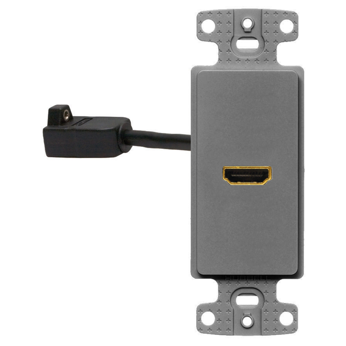 Product image for Hubbell NS801GY PLATE, FRAME, DECORATOR, w/1HDMI, FF, GY