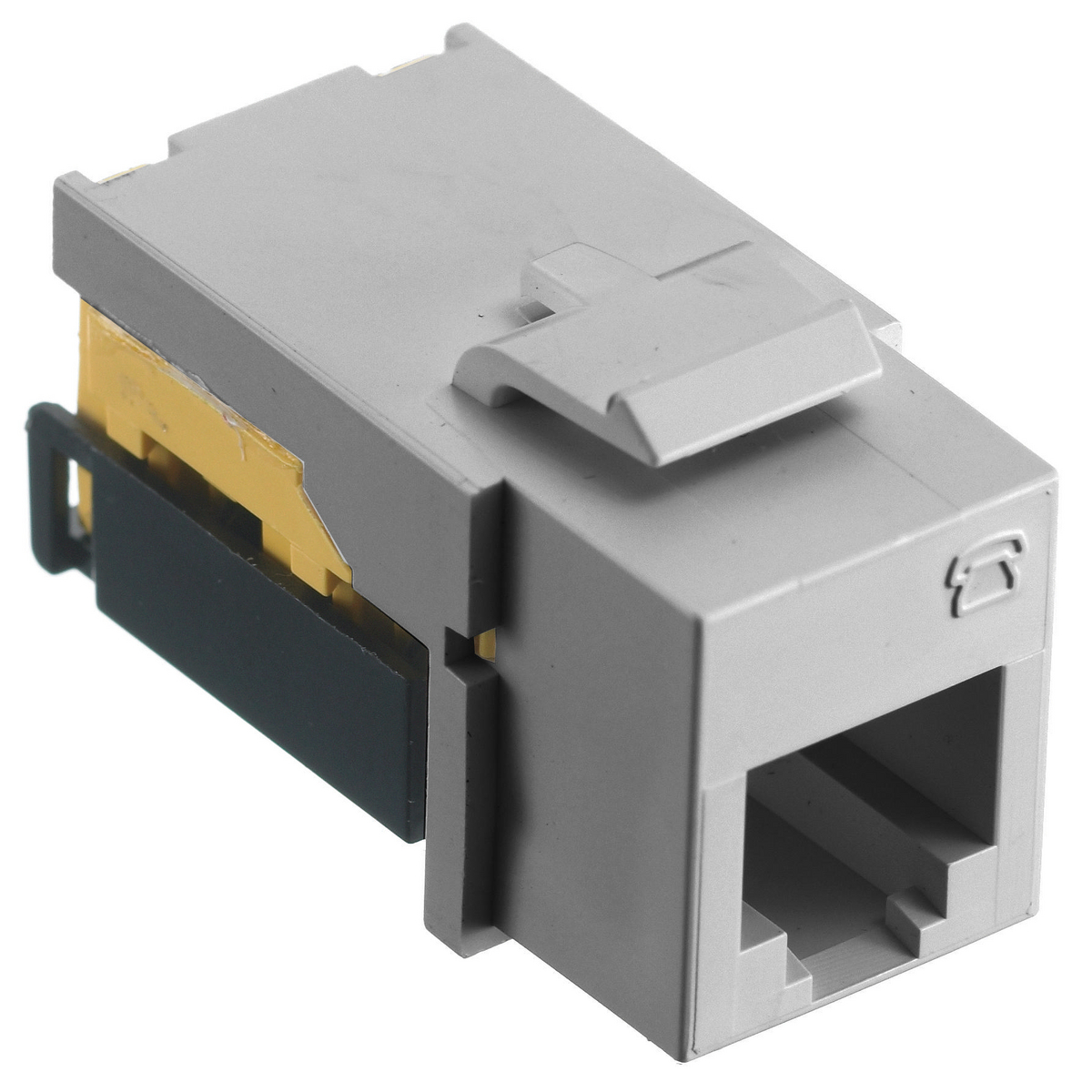 Product image for Hubbell Wiring Devices NSJUGY 6-Position Gray USOC Modular Keystone Jack