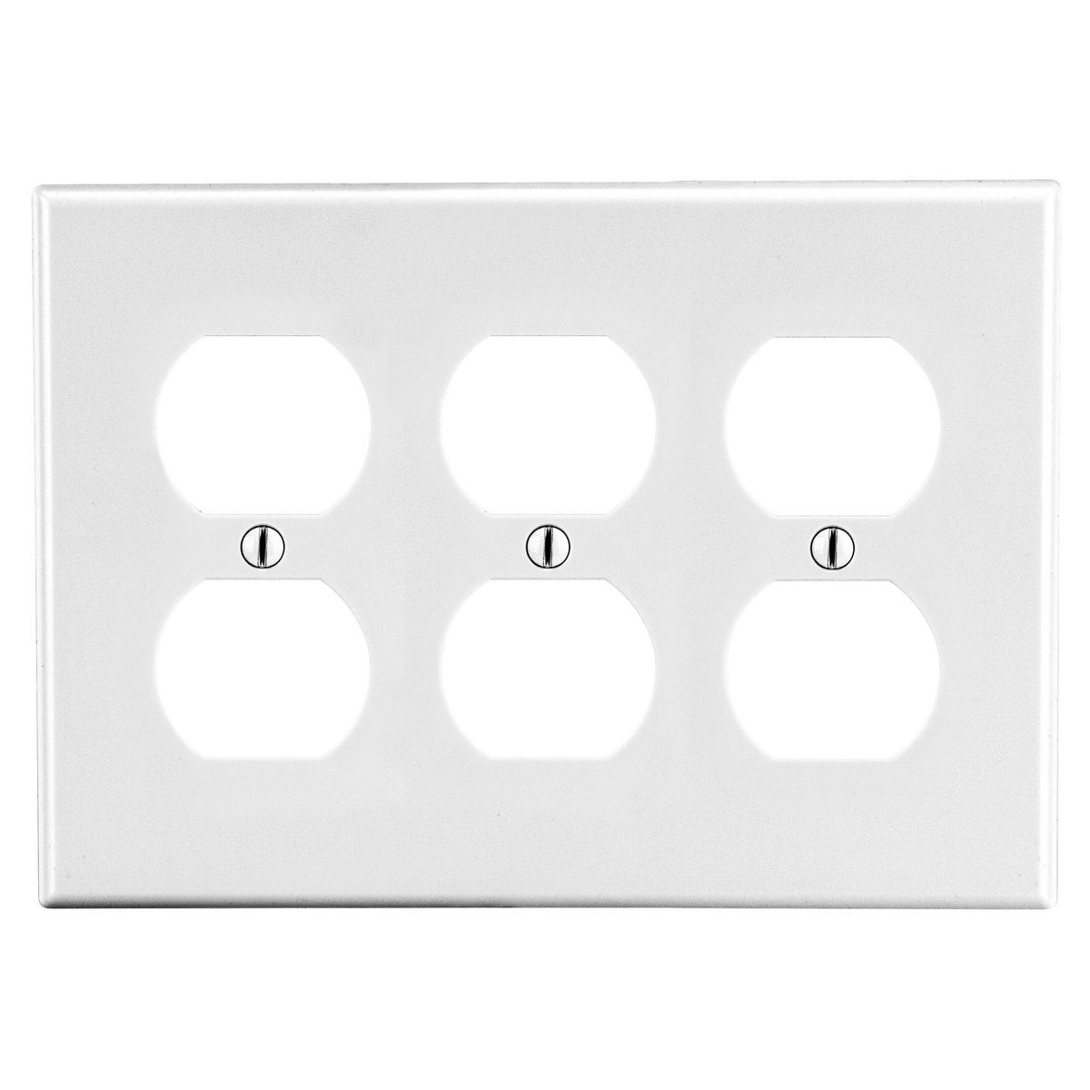WALLPLATE, 3-G, 3) DUP, WH