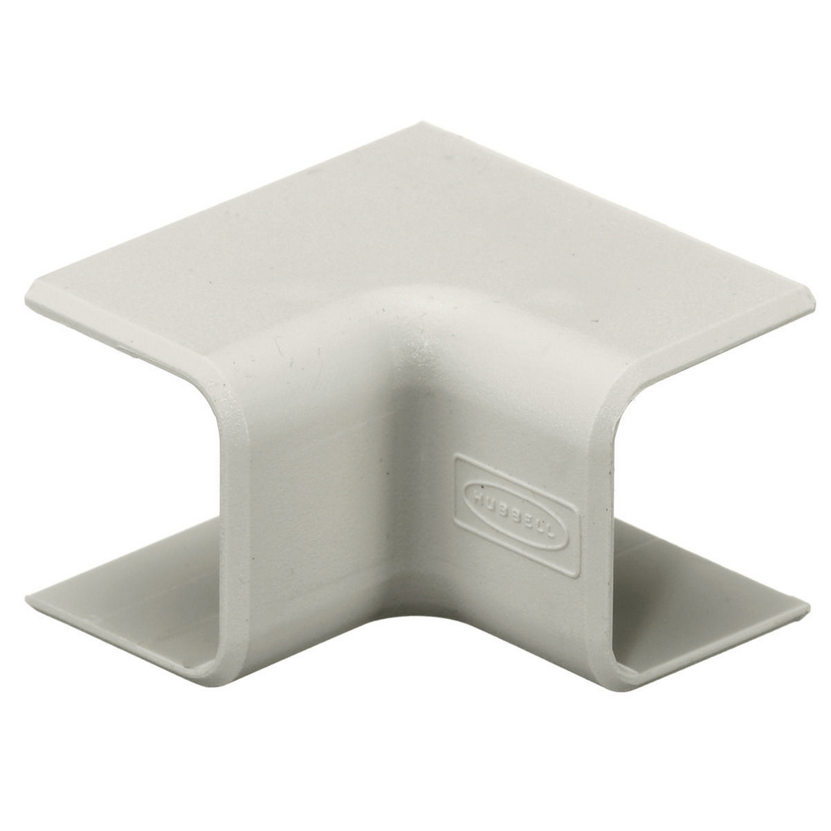 Product image for Hubbell PT1IE PT1 PremiseTrak® Non-Metallic Raceway Internal Elbow (Cover Only), Office White