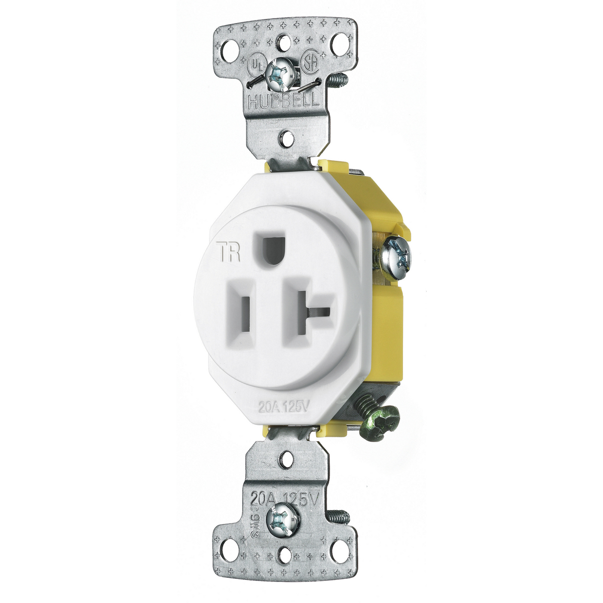 RR201WTR Single Receptacle Hubbell Wiring Device-Kellems