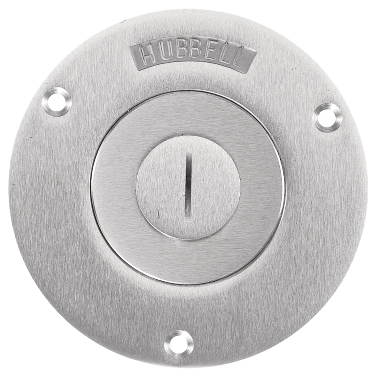 Product image for Hubbell SA2525 2-1/8 x 3/4 Inch Aluminum Round Floor Box Cover