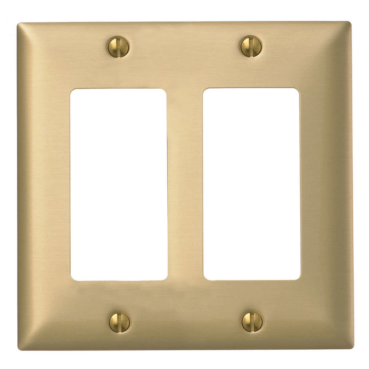 WALLPLATE 2-G, 2) STYLE OPENING, BRS