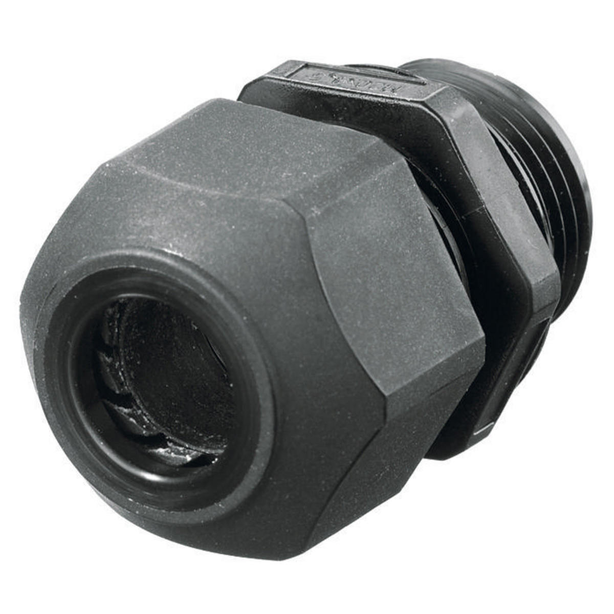 Product image for Hubbell SEC50BA 1/2 Inch Threaded 0.17 to 0.45 Inch Black Non-Metallic Low Profile Cord Connector