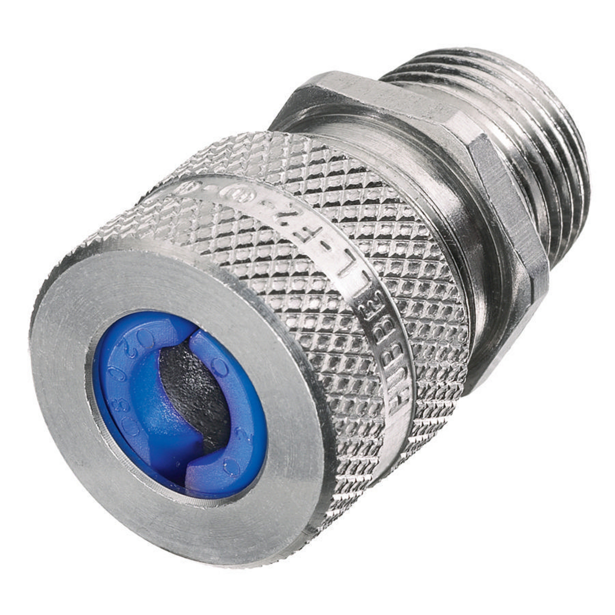 Product image for Hubbell SHC1018 1/2 Inch Male Threaded 0.38 to 0.44 Inch Machined Aluminum Straight Cord Connector