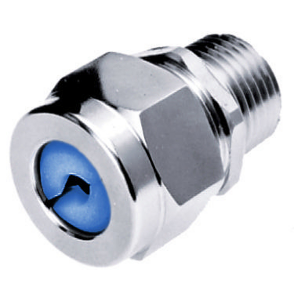 Product image for Hubbell / Kellems SHC-1023-ZP 1/2" x .38"-.50" Straight Male Cord Connector - Zinc-Plated Steel
