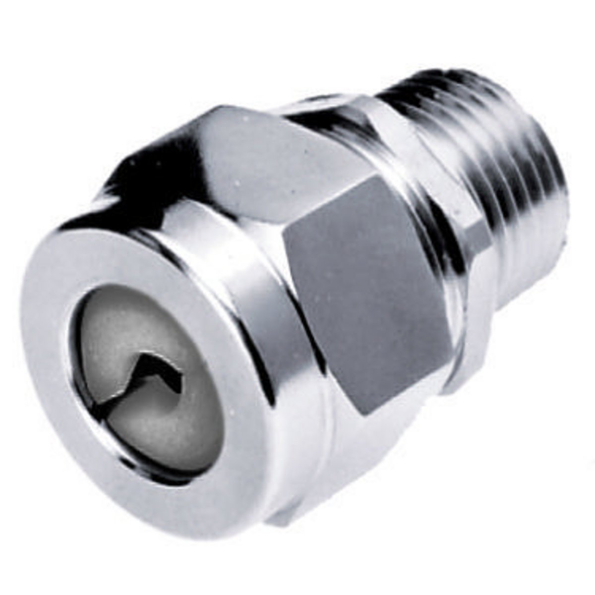 Product image for Hubbell SHC1043ZP 1 Inch Male Threaded 0.88 to 1 Inch Zinc Plated Steel Straight Cord Connector