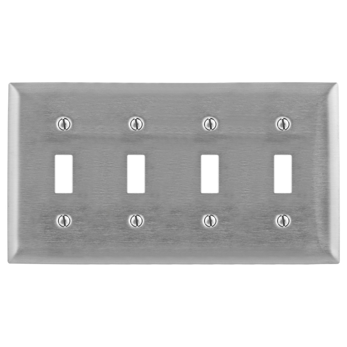 WALL PLATE, 4-G, SWITCH, 430SS