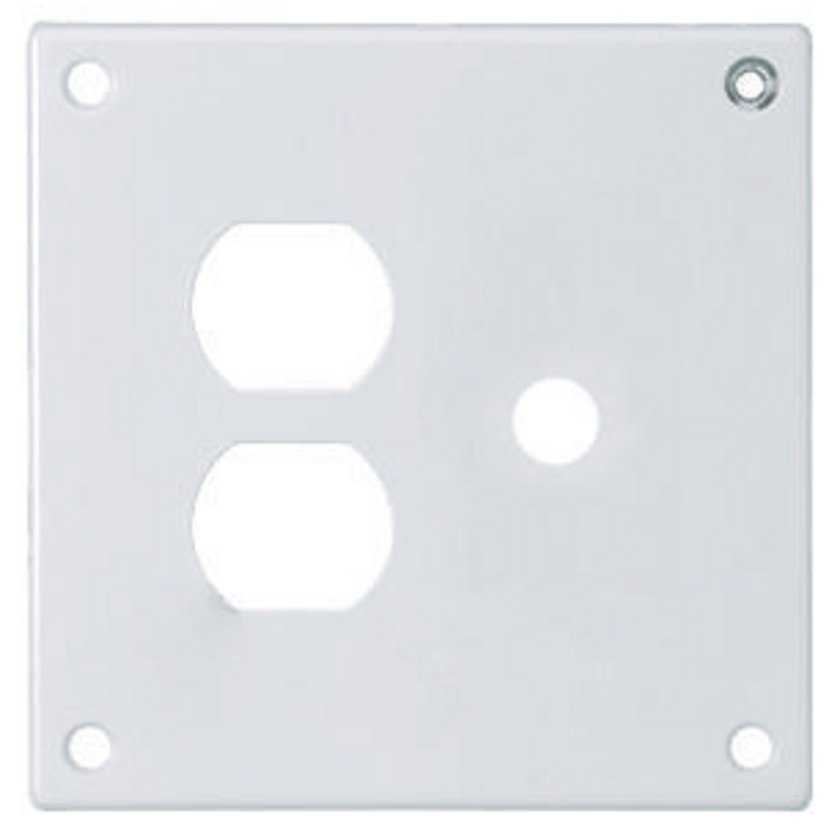 Product image for Hubbell SWP812 SEC WALLPLATE, 2-G, DUP/TELE, WH
