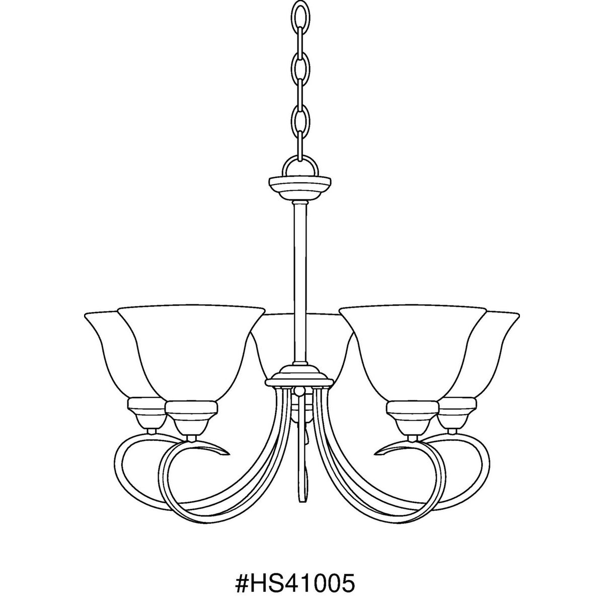 Five-Light Chandelier | HS41005-09 | Homestyle Lighting