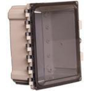 10x8x4 Nonconfigured Polycarbonate Enclosure with Clear Door and Key Lock