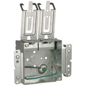 4 in. Square Box, Welded with (2) STAB-IT® Connectors on Top, 2-1/8 in. Deep, Pigtail, UBS, M Bracket, Cable Mgmt Clips