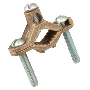 0.5 in to 1 in Ground Clamp, for Bare Ground Wires, Bronze Alloy